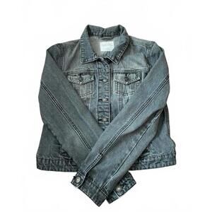 Eighty Two Grey Denim Button Up Jean Jacket - Size L
